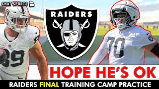 HOPE Brock Bowers Injury Isn’t Serious Final Raiders Training Camp News [upl. by Belshin]