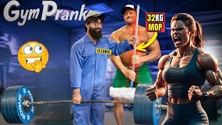 When ELITE Powerlifter Use 32Kg mop in gym 😱  Anatoly GYM PRANK 1 [upl. by Athalie]