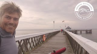 Caught the biggest black bream Ive ever seen HUGE BREAM Yarmouth Pier Sea Fishing uk Isle of Wight [upl. by Eileme]