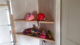 How to build the cheapest garage corner shelves DIY [upl. by Joelynn]