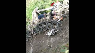 MOUNTAIN CLIMBING Dirt Bike Rider Takes a Tumble shorts [upl. by Appilihp]