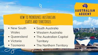 How to Pronounce Australian States and Territories with an Australian English accent  Fast [upl. by Acissaj]