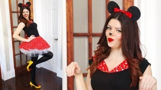 DIY MINNIE MOUSE HALLOWEEN COSTUME  NO SEW [upl. by Lati30]