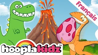 Chansons des dinosaures  Chansons pour enfants  HooplaKidz Francais [upl. by Yllek]