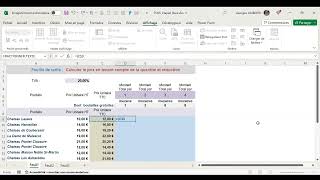 Cellules mixtes pour créer une grille tarifaire à partir des quantités et réductions [upl. by Annal]