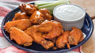 Perfect Crispy Chicken Wings  Buffalo Wings [upl. by Ybsorc]