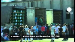 613 bodies of Srebrenica victims leave [upl. by Anahir99]