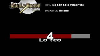 NO SON SOLO PALABRITAS Heleno KARAOKE [upl. by Lerat264]