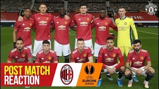 Solskjaer amp Maguire react to Milan draw  Manchester United 11 AC Milan  UEFA Europa League [upl. by Lapides]