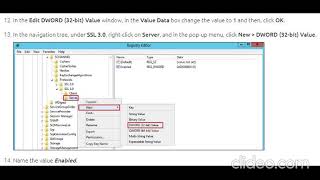 How to Disable Deprecated Protocol SSL30TLS10TLS11 in Windows 2012 IIS servers [upl. by Irok]