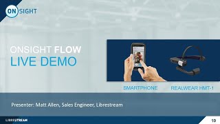 Onsight Flow Demo on RealWear HMT1amp Smartphone [upl. by Adeuga854]