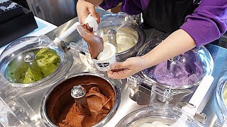 14가지맛 쫀득한 식감의 젤라또 아이스크림  디저트 맛집 용산 아이파크몰  Handmade Gelato Ice Cream  Korean street food [upl. by Ariel]