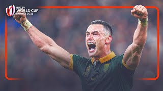 EPIC fulltime scenes  New Zealand v South Africa  Rugby World Cup 2023 final [upl. by Anastase]