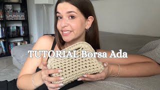 Tutorial Borsa Ada clutch bag uncinetto  Macrè Bag tutorial per principianti [upl. by Winna]