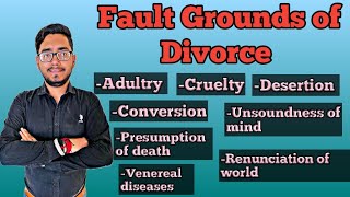 Grounds of divorce all fault grounds of divorcesection 13 of HMA1955 lawwithtwins [upl. by Marris]