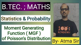 BTEC MATHS Probability amp Statistics  Moment Generating Function of Poissons Distribution [upl. by Ahsahs446]