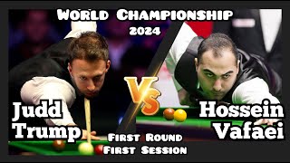 Judd Trump vs Hossein Vafaei  World Championship Snooker 2024  First Round  First Session Live [upl. by Adnoral]