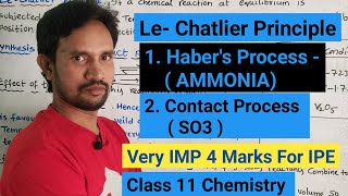 LECHATLIER PRINCIPLE CLASS 11 CHEMISTRY  HABER PROCESS  CONTACT PROCESS  CHEMICAL EQUILIBRIUM [upl. by Darees376]