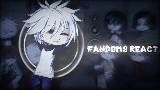 FANDOMS react to each other  Killua  HUNTER X HUNTER  ruseng 18 🌙 [upl. by Purdum]