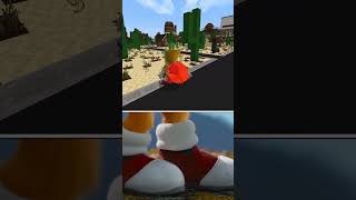 Shin Tails VS Cursed Tails Sonic Tapes Minecraft Addon [upl. by Adnovad]