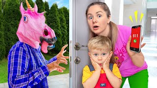 Whos At the Door  More Kids Videos by Diana and Roma Family [upl. by Nehgaem938]