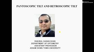 PANTOSCOPIC TILT AND RETROSCOPIC TILT [upl. by Dela123]