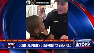 Cobb County Police confront 12 year old [upl. by Derwon]