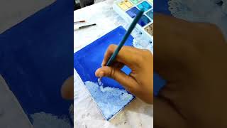 Beautiful Nature Painting On Canvas😍🎨 shorts shortvideo youtubeshorts canvas nature [upl. by Novrej]