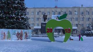 РОССОШЬ ПЛОЩАДЬ ЛЕНИНАянварь 2019 обзор города Россошь [upl. by Asserat467]