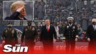 President Trump does coin toss at ArmyNavy football game [upl. by Temple]