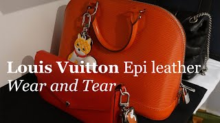 Louis Vuitton Epi leather wear and tear Sticky handel and watermark [upl. by Grazia]