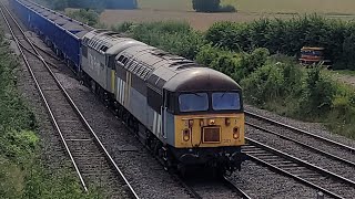 56301 and 56091 thrash pass fairwood Junction to 0Z61 merehead quarry to Willesden DC sidings [upl. by Enihsnus]