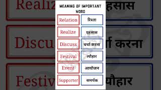 Relation रिशता  Daily use English word meaning  RKS  2024 [upl. by Nohtanoj]