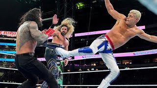 FULL MATCH  Roman Reigns amp The Rock vs Cody Rhodes amp Seth Rollins WrestleMania 40 [upl. by Arun293]