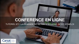 Conférence en ligne  La demande de retraite en ligne mode d’emploi [upl. by Eiramac94]