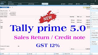 sales return entry in tally prime  sales return in tally prime  purchase return entry in tally [upl. by Asilrac186]