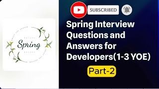 Crack Spring Interview  Questions for Freshers and 13 Years of Experience Part2 [upl. by Anawd]