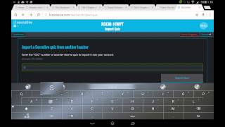 Socrative  Import Quiz Tutorial [upl. by Lorrad]