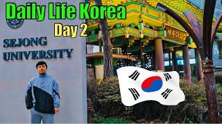 Sejong University Korea ll Student struggle ll Daily Vlog [upl. by Nirat]