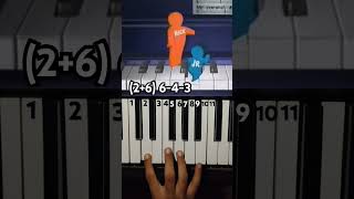 Nick Jr Piano Bumper Easy Piano Tutorial pianotutorial shorts [upl. by Samala]