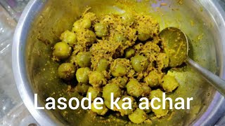 achar lasode ka acharlavede ka achar  recipe for beginners very easy recipe with trick nd [upl. by Enitsirhk]