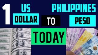 1 us dollar to philippine peso exchange rate today USD PHP [upl. by Duky]