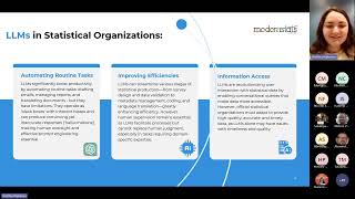 Global Network Webinar Unlocking the Power of Large Language Models for Official Statistics [upl. by Anima47]