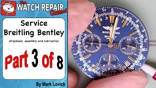 Part 3 of 8 Breitling Bentley Service ETA 2892 A2 Dubois Depraz Watch Repair Tutorial [upl. by Infeld]