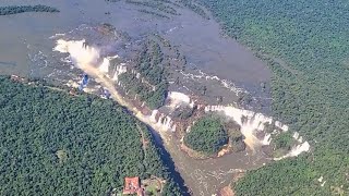 Iguazu Falls Scenic Flight  Flying over the Iconic Cataratas del Iguazú [upl. by Sayers]