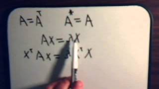 Linear Algebra Video 24 Eigenvalues of Symmetric Matricies [upl. by Aihsotal]