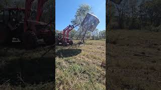 Putting up a deer blind nature hunting [upl. by Noevad]