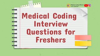 Medical coding interview questions and Answers for freshers medicalcoding medicalcodinginterview [upl. by Ahsaei]