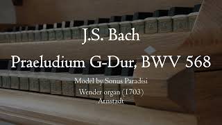 JS Bach Praeludium GDur BWV 568  Bach Organ Arnstadt Hauptwerk [upl. by Zeitler]