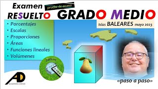 Prueba de ACCESO a GRADO MEDIO quotRESUELTOquot BALEARES 2023 ACADEMIADIEGO [upl. by Babby]